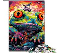 Puzzle da 1000 pezzi per adulti, gioco interattivo con rana fantasy, per famiglie, decorazioni fai da te per la casa, sfida per la mente (dimensioni: 50x75cm)