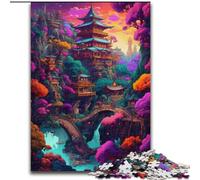 Puzzle da 1000 pezzi per adulti, gioco interattivo per famiglie, gioco di ruolo del villaggio fantasy, sfida per la mente (dimensioni: 26x38cm)
