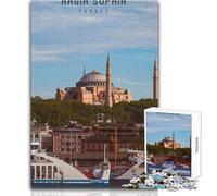 Puzzle da 1000 pezzi per adulti, gioco pratico con Hagia Sophia, sfida difficile, regali di Babbo Natale segreto, dimensioni 38x52cm