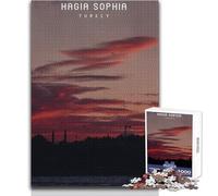 Puzzle da 1000 pezzi per adulti, gioco pratico con Hagia Sophia, sfida difficile, regali di Babbo Natale segreto, dimensioni 38x26cm