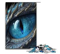 Puzzle da 1000 pezzi per adulti gioco pratico con l'occhio del drago blu (75x50 cm)