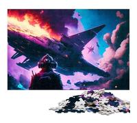 Puzzle da 1000 pezzi per adulti gioco pratico di guerra futuristica nello spazio ideale per adolescenti dai 14 anni in su (dimensioni 75x50 cm)