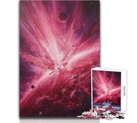 Puzzle da 1000 pezzi per adulti, gioco rompicapo con esplosione di nebulosa spaziale rossa, sfida difficile, adatto a partire dai 14 anni (dimensioni 38x26cm)