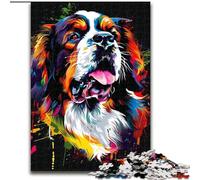 Puzzle da 1000 pezzi per adulti, gioco rompicapo con l'arte del cane San Bernardo, per adolescenti, regalo perfetto per una serata di giochi in famiglia (dimensioni: 50x75cm)