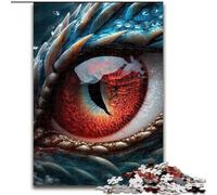 Puzzle da 1000 pezzi per adulti, gioco rompicapo con l'occhio del drago blu e rosso per adolescenti, regalo perfetto per una serata di giochi in famiglia (dimensioni: 50x75cm)