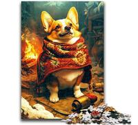 Puzzle da 1000 pezzi per adulti, gioco rompicapo Happy Corgi, decorazione da parete, regali unici per compleanno e Natale, 38x26cm