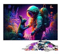 Puzzle da 1000 pezzi per adulti, gioco rompicapo in legno a tema astronauta, gioco interattivo per famiglie, adatto dai 14 anni in su, 50x75CM/19,68x29,52 pollici