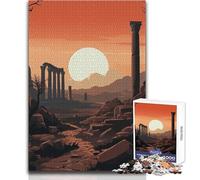 Puzzle da 1000 pezzi per adulti, gioco rompicapo per famiglie, tema: Rovine antiche vintage, antistress, regalo per compleanni, dimensioni: 50x75cm