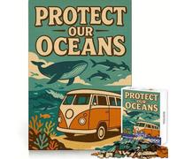 Puzzle da 1000 pezzi per adulti,Giornata della Terra,Proteggiamo i nostri oceani,Gioco divertente e cognitivo,Gioco rilassante,Decorazione natalizia,Regalo (50x75cm)