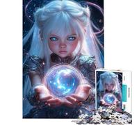 Puzzle da 1000 pezzi per adulti Giovane Mago con Sfera di Cristallo Puzzle per adulti Gioco per famiglie Migliora la memoria compleanni e occasioni speciali (Dimensioni 50x75cm)