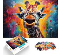 Puzzle da 1000 pezzi per adulti giraffa giocattolo per imparare l'arte, 26 x 38 cm, adatto come decorazione da scrivania per adolescenti dai 14 anni in su