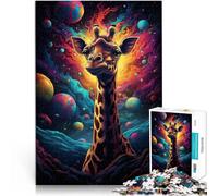 Puzzle da 1000 pezzi, per adulti, giraffe, spazio, giochi educativi per la casa, puzzle per alleviare lo stress per adolescenti dai 14 anni in su, 26 x 38 cm