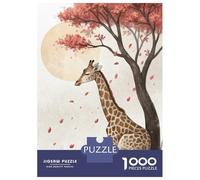 Puzzle Da 1000 Pezzi Per Adulti Giraffe Under A Blooming Tree Puzzle Per Adulti Giocattolo Decorazione Da Parete Decorazione Perfetta Ottimo Regalo Per I Giocatori 70x50cm/1000pcs