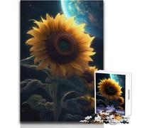 Puzzle da 1000 pezzi per adulti Girasole Terra Galassia Gioco educativo e divertente per imparare, regalo perfetto e premuroso per ogni occasione Dimensioni 50x75cm