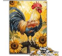 Puzzle da 1000 pezzi per adulti Girasoli e Gallo Gioco interattivo per famiglie, adatto a partire dai 14 anni (dimensioni 26x38cm)