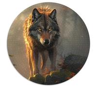 Puzzle da 1000 pezzi per adulti, giungla, fauna selvatica, rotondo, in cartone, design intricato per adolescenti, decorazioni fai da te e divertimento che stimola la mente, 67,5x67,5 cm