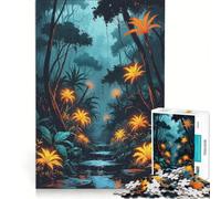 Puzzle da 1000 pezzi per adulti Giungla Incantata Luminosa, gioco per famiglie, difficile e stimolante, compleanni e occasioni speciali 38x52cm