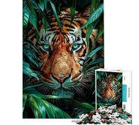 Puzzle da 1000 pezzi per adulti giungla tigre bengalese gioco per famiglie ideale per le vacanze a casa per passare il tempo come regalo per tutta la famiglia (dimensioni 38x52cm)