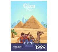 Puzzle Da 1000 Pezzi Per Adulti Giza Egypt Camel And Pyramids Puzzle Per Adolescenti Gioco Rompicapo Decorazione Per La Casa È Ideale Come Regalo 52x38cm/1000pcs