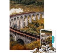 Puzzle da 1000 pezzi per adulti Glenfinnan Harry Potter gioco pratico gara di velocità ideale come regalo per tutta la famiglia (dimensioni 38x26cm)