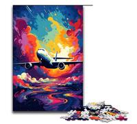 Puzzle da 1000 pezzi per adulti Gli aerei sono circondati da schizzi Un sacco di puzzle colorati da usare con le mani Gioco pratico 75x50 cm