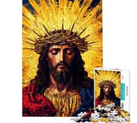 Puzzle da 1000 pezzi per adulti Gloria di Gesù Cristo Puzzle per adolescenti Vacanza a casa Ammazza il tempo Aiuta ad allenare la mente compleanno e altri eventi 50x75cm