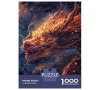 Puzzle Da 1000 Pezzi Per Adulti Glowing Red Dragon Puzzle Per Adulti Gioco Pratico Decorazione Murale Divertimento A Casa Attività, 38x26cm/1000pcs