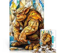 Puzzle da 1000 pezzi per adulti Goblin in vetro colorato Giocattoli educativi per l'apprendimento Giochi per famiglie Opera d'arte 38x26cm