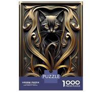 Puzzle Da 1000 Pezzi Per Adulti Golden Ethereal Queen Cat Puzzle Per Adulti Gioco Rompicapo Assemblaggio Di Modelli Difficile E Impegnativo 70x50cm/1000pcs
