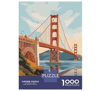 Puzzle Da 1000 Pezzi Per Adulti Golden Gate Bridge Puzzle Per Adulti Gioco Rompicapo Analisi E Logica Ottimo Regalo Per I Giocatori 70x50cm/1000pcs