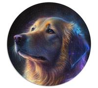 Puzzle da 1000 pezzi per adulti, Golden Retriever, puzzle di carta, regalo di Natale per adolescenti, riduzione dello stress, fantastico per la famiglia (67,5x67,5cm)