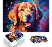 Puzzle da 1000 pezzi per adulti Golden Retrievers Puzzle Difficile Un'opera d'arte per adolescenti dai 14 anni e oltre 50 x 70 cm