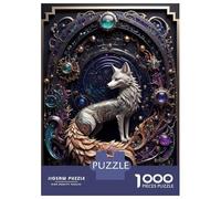 Puzzle Da 1000 Pezzi Per Adulti Golden Silver Fox Art Deco Puzzle Gioco Rompicapo Regalo Per Donne Difficile E Stimolante 52x38cm/1000pcs