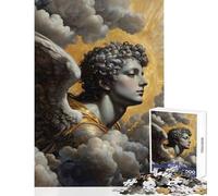 Puzzle da 1000 pezzi per adulti GoldxAngelo tra le nuvole Giocattoli antistress Ottimi regali e giocattoli Giochi rilassanti Ogni pezzo è unico - Dimensioni 50x75cm
