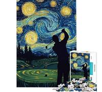Puzzle da 1000 pezzi per adulti Golf sotto un cielo stellato Gioco avvincente per coltivare la pazienza gioco educativo di assemblaggio regalo di compleanno (dimensioni 38x26cm)