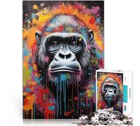Puzzle da 1000 pezzi per adulti Gorilla Banksy Street Art Gioco intellettuale giocattolo Attività divertenti a casa, regali di compleanno, regali di viaggio, 75x50cm