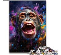 Puzzle da 1000 pezzi per adulti, gorilla colorati, adolescenti, coppie e amici per compleanni e Natale (dimensioni: 26x38cm)