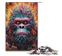 Puzzle da 1000 pezzi per adulti gorilla colorati puzzle in legno per adulti e bambini strumento antistress 1000 pezzi (38x26 cm)