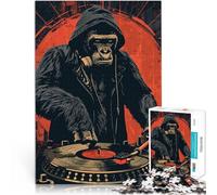 Puzzle da 1000 pezzi per adulti Gorilla DJ dà il via alla festa~ Gioco intellettuale giocattolo è ideale come regalo per tutta la famiglia 50x70cm