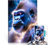 Puzzle da 1000 pezzi per adulti Gorilla mistico Fatto di legno Adatto a partire dai 14 anni Assemblaggio del modello Giocattoli da regalo misurare：50x75cm