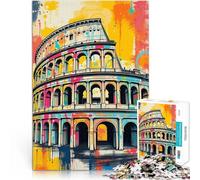 Puzzle da 1000 pezzi per adulti Graffiti artistici del Colosseo Giocattolo educativo antistress perché è ideale come regalo per tutta la famiglia 52x38cm