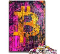 Puzzle da 1000 pezzi per adulti Graffiti Bitcoin Gioco stimolante e gioco per famiglie con pezzi completamente interconnessi di forma casuale 26x38cm