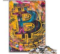 Puzzle da 1000 pezzi per adulti, graffiti Bitcoin, per 14+ anni, gioco impegnativo come regalo per tutta la famiglia e gli amici (dimensioni 26x38cm)