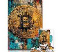 Puzzle da 1000 pezzi per adulti Graffiti Bitcoin Puzzle da 1000 pezzi per adulti ideale come regalo per tutta la famiglia Adatto per e 14 (38x26cm)