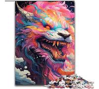 Puzzle da 1000 pezzi per adulti,graffiti colorati,drago volante in legno,perfetto come decorazione fai da te o regalo di compleanno,50x75cm,rompicapo stimolante,giocattolo rilassante per adolescenti
