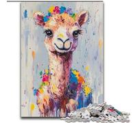 Puzzle da 1000 pezzi per adulti, graffiti di cammello, analisi e logica con pezzi completamente interconnessi di forma casuale, per bambini dai 14 anni in su, 26x38cm