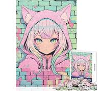 Puzzle da 1000 pezzi per adulti graffiti Nekomimi pastello giocattolo decorazione da parete ottimo regalo per giochi di famiglia migliora l'amore tra coppie dimensioni 38x52cm