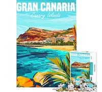Puzzle da 1000 pezzi per adulti Gran Canaria Isole Canarie sfida educativa gioco di velocità rompicapo per ragazzi dai 14 anni in su (38x26cm)