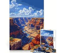 Puzzle da 1000 pezzi per adulti Grand Canyon Pixel Art Decorazione con tagli precisi Gioco di concentrazione Regalo Gioco per il tempo libero Decorazione natalizia da parete (50x75cm)