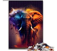 Puzzle da 1000 pezzi per adulti grande elefante audace in legno ideale per divertimento in famiglia relax e regali per le feste 50x75cm attività per adulti e famiglie regalo fai da te per la casa.